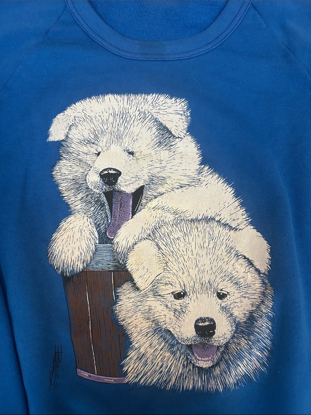 Vintage 90s Puppy Dog Sweatshirt - Picture 2 of 11